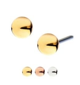 Gold Embout 14K Threadless Plain Ball