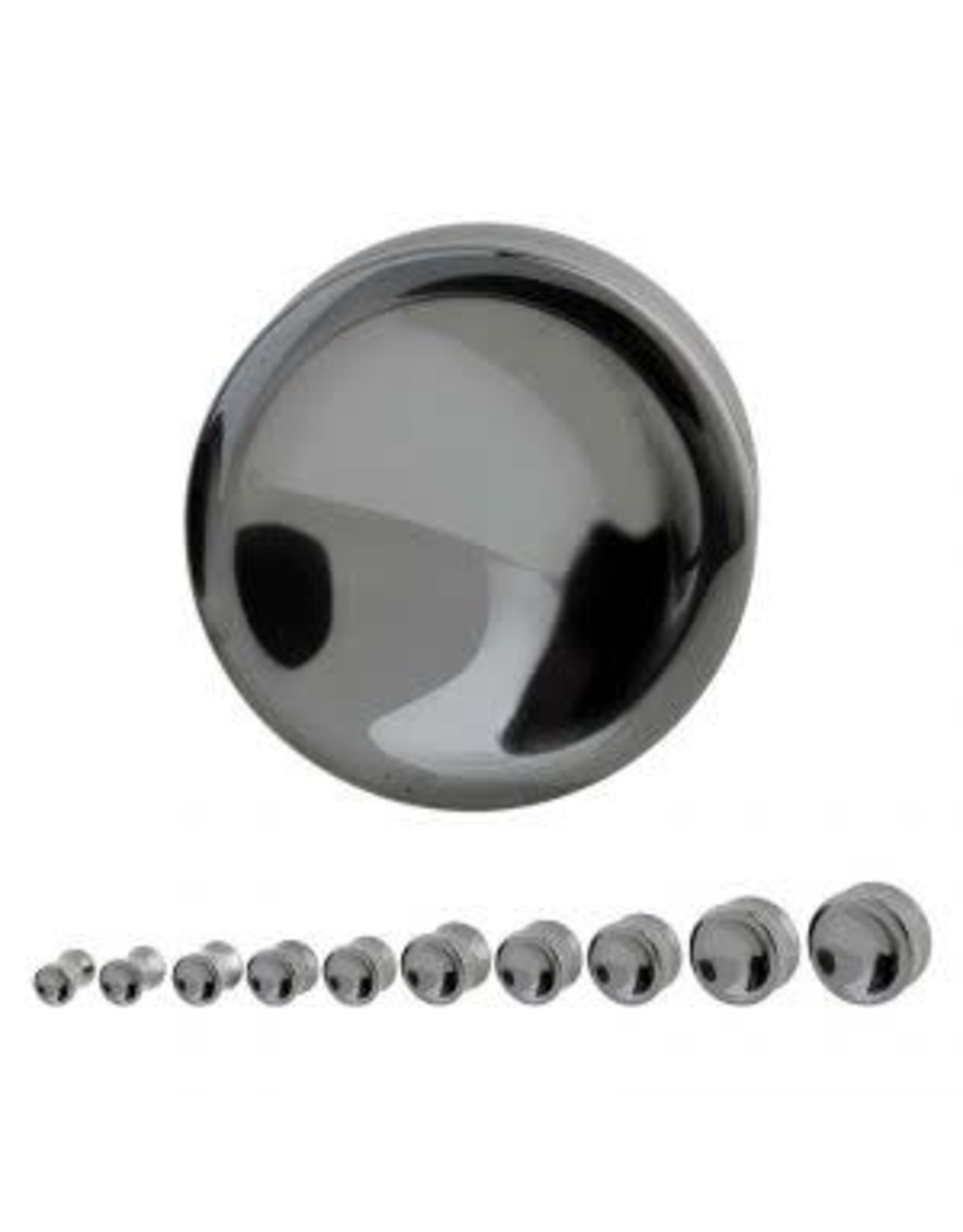Double Flared Hematite Saddle Plugs