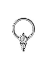 Stainless Clicker Cluster Style ,16ga/8mm