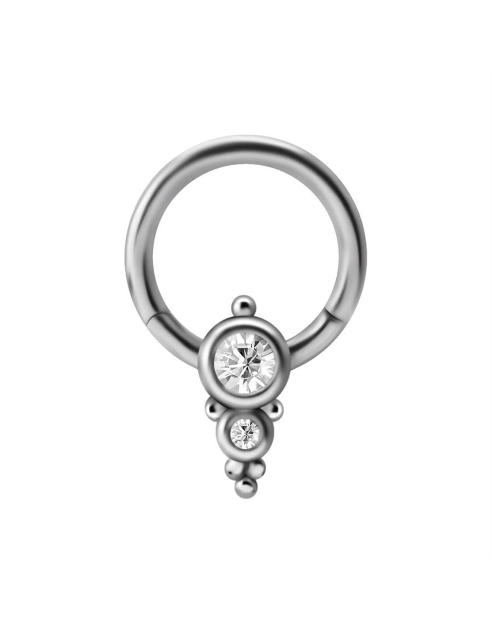 Stainless Clicker Cluster Style ,16ga/8mm
