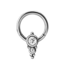 Stainless Clicker Cluster Style ,16ga/8mm