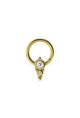Stainless Clicker Cluster Style ,16ga/8mm