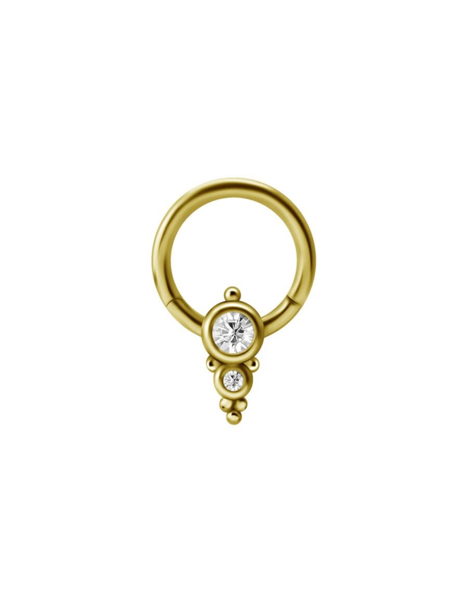 Stainless Clicker Cluster Style ,16ga/8mm