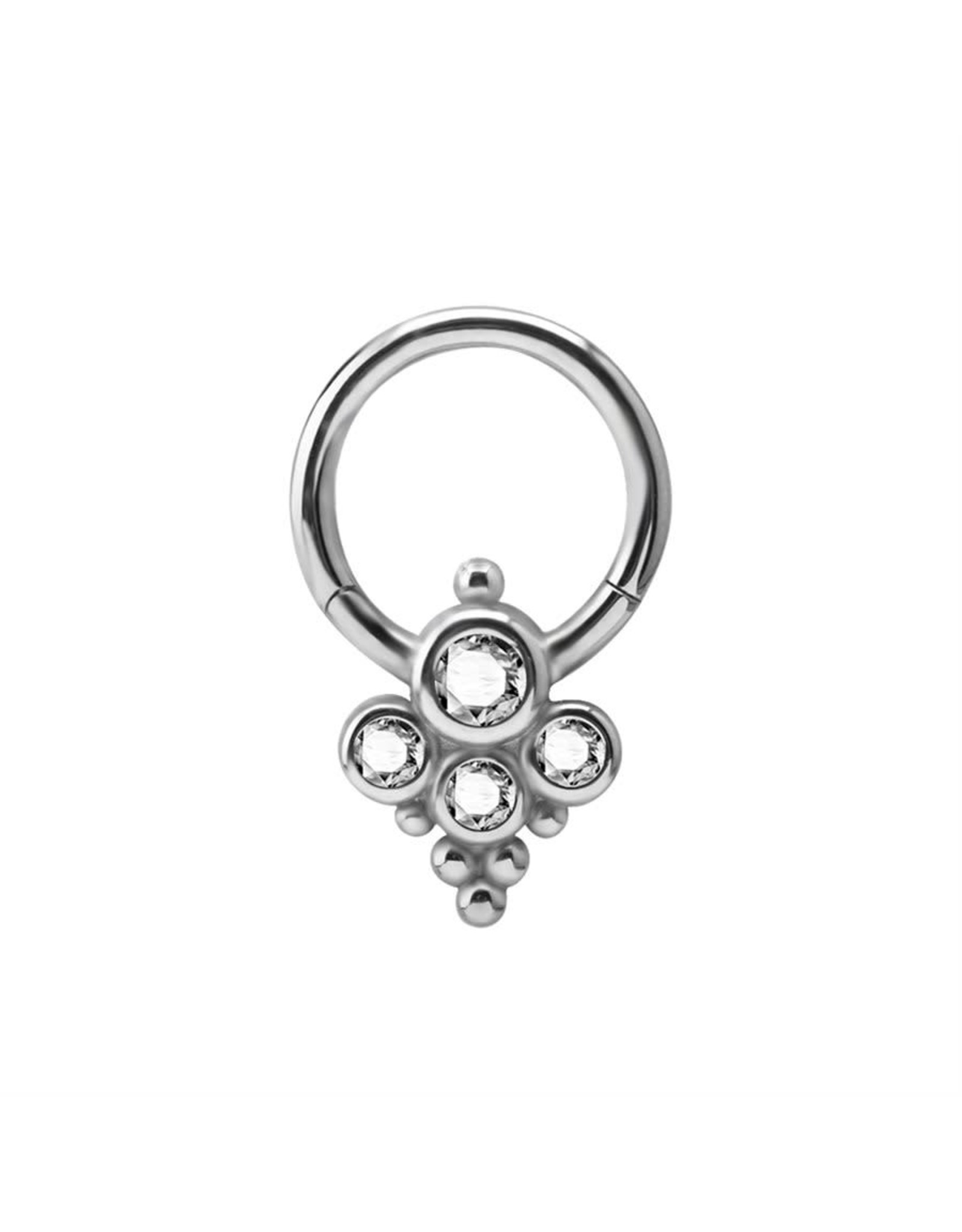 Stainless Clicker Cluster Style,16ga/8mm