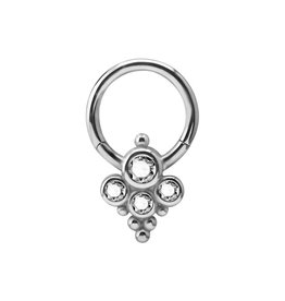 Stainless Clicker Cluster Style,16ga/8mm