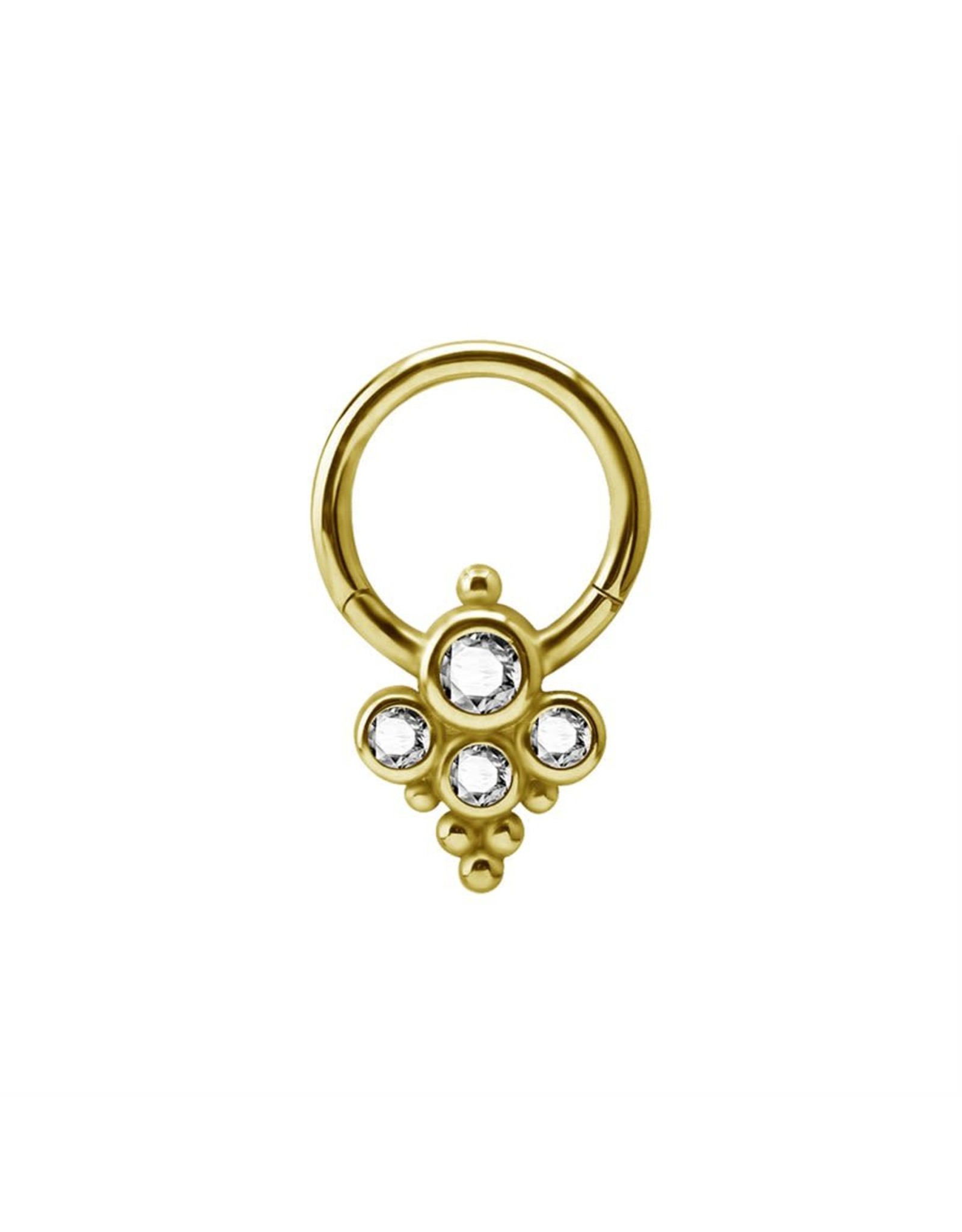 Stainless Clicker Cluster Style,16ga/8mm