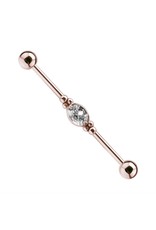 Stainless Industriel Rose Gold Cluster, 14ga
