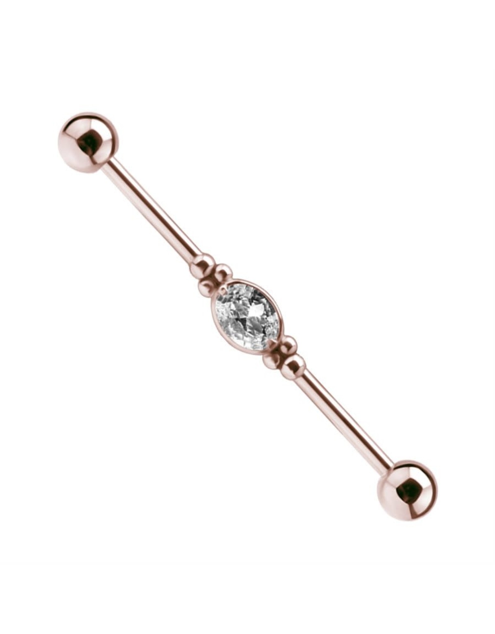 Stainless Industriel Rose Gold Cluster, 14ga