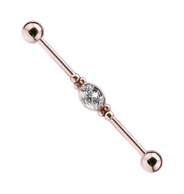 Stainless Industriel Rose Gold Cluster, 14ga