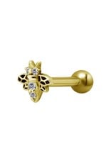 Gold PVD Bijou pour cartilage Abeille