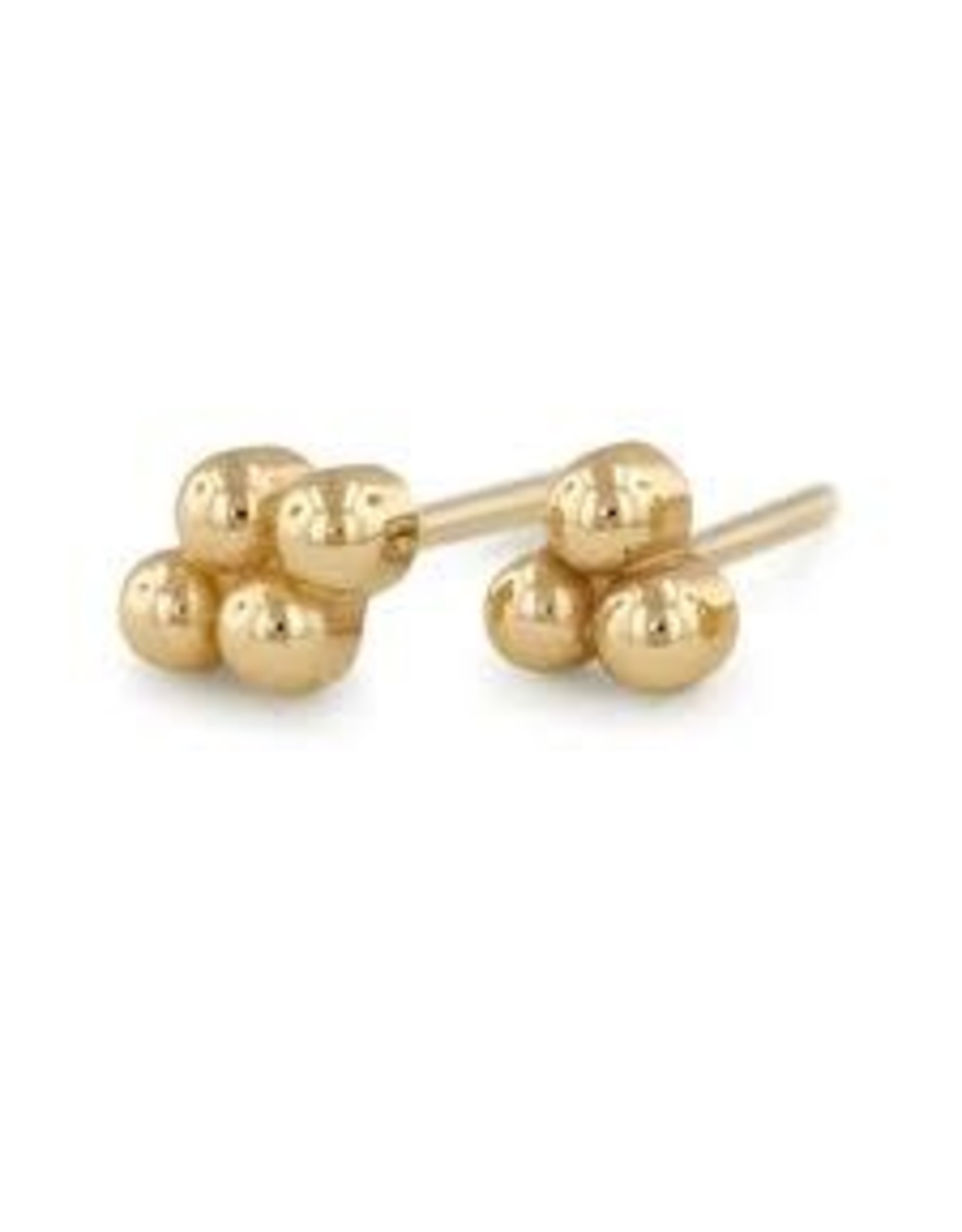 Gold Multi ball end Threadless 14K
