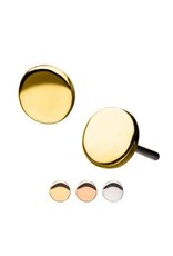 Gold Embout Threadless Plain YG 14K
