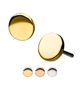 Gold Embout Threadless Plain YG 14K