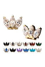 Or 14K Embout Threadless Marquise 14K