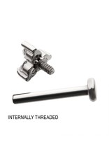 Stainless Labret Treaded Trinity
