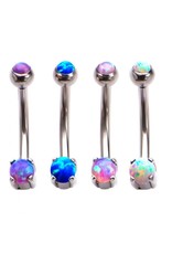 Stainless Barbell 16 ga Threaded, 8mm Opale