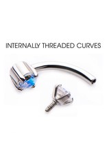 Stainless Barbell 16 ga Threaded, 8mm Opale