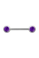 Barbell 14 ga  2 Pierres