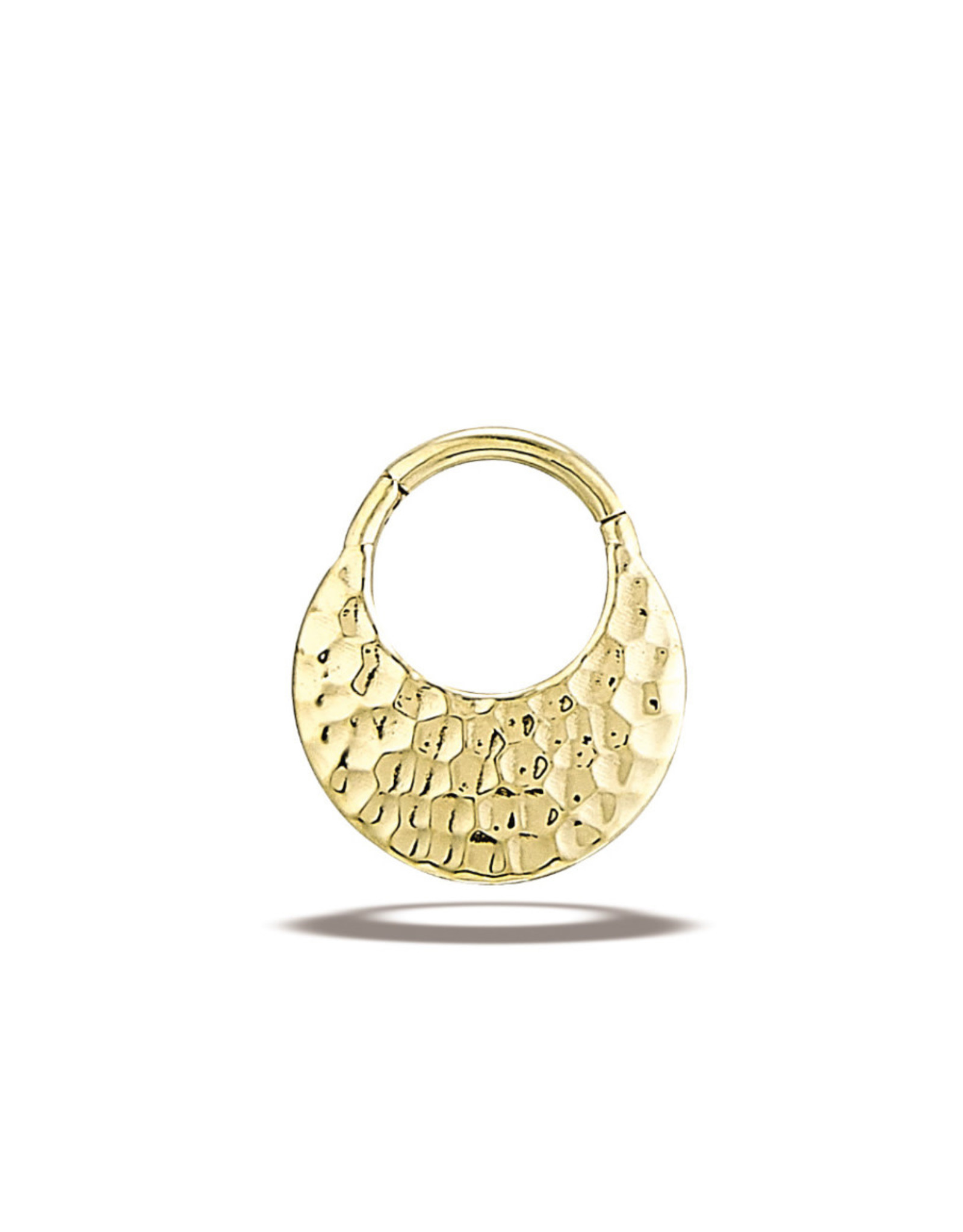 Gold Septum Hammer 16 ga, 10 mm, 14K Yellow Gold