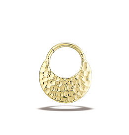 Gold Septum Hammer 16 ga, 10 mm, 14K Yellow Gold