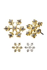 Gold Embout Threadless Petit Flocon 14K