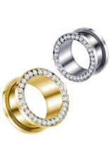 Stainless Flesh Tunnels Diamant