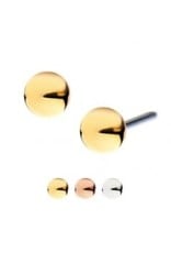 Gold Embout 14K Threadless Plain Ball
