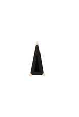 Or 14K Embout Threadless Triangle Black Spinel 14K