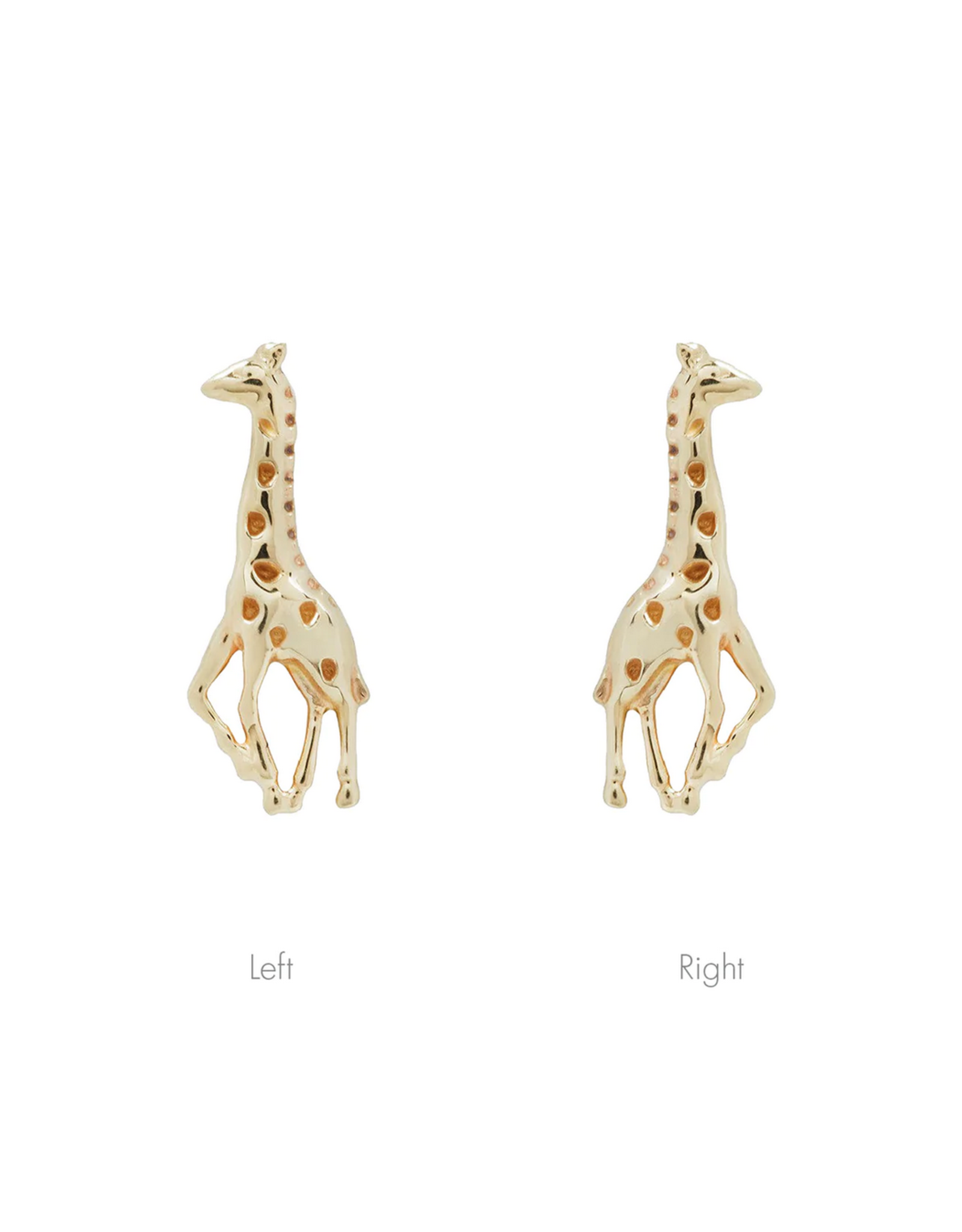 Or 14K Embout Threadless Girafe Left 14K