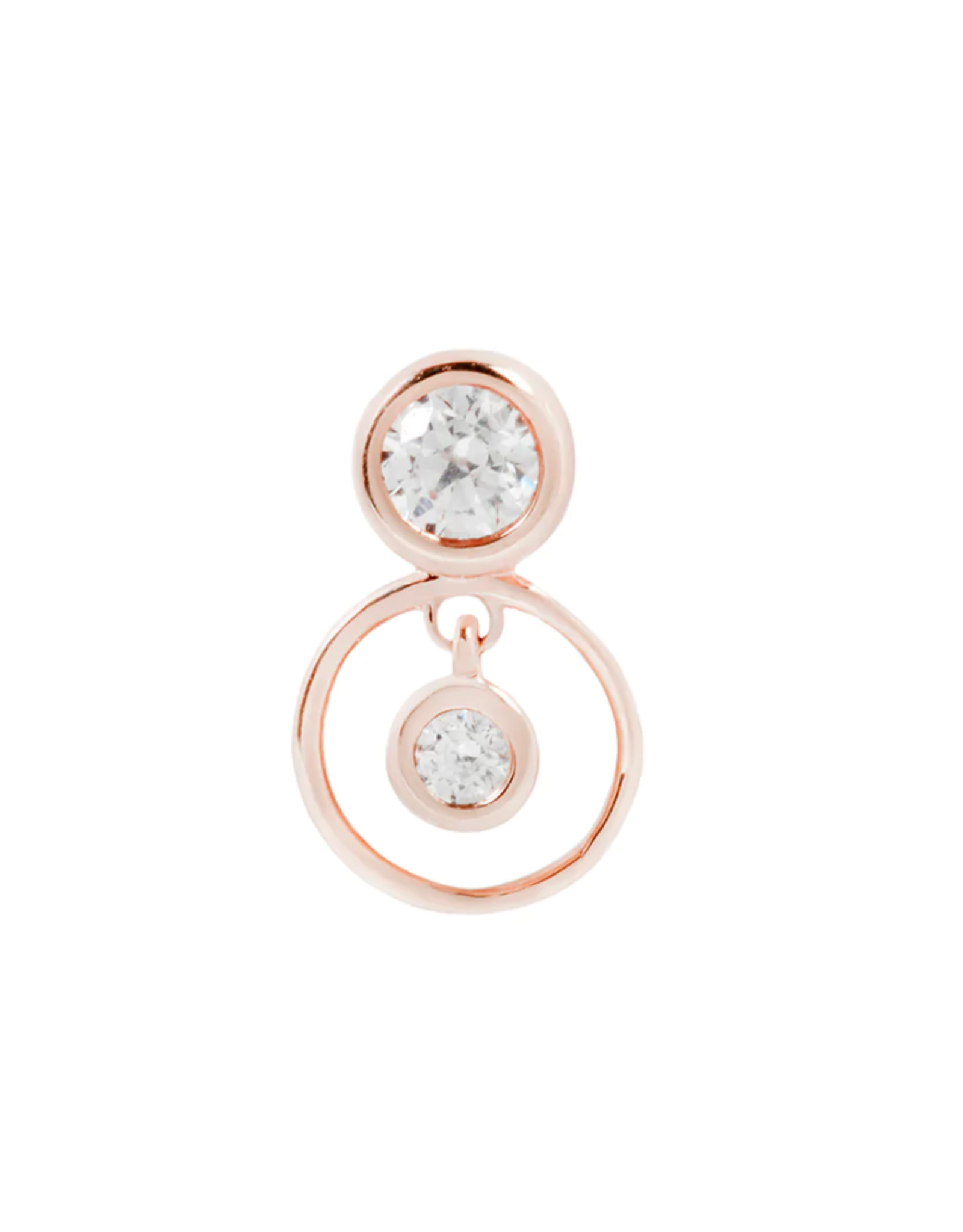 Or 14K Embout Threadless Circle 14K