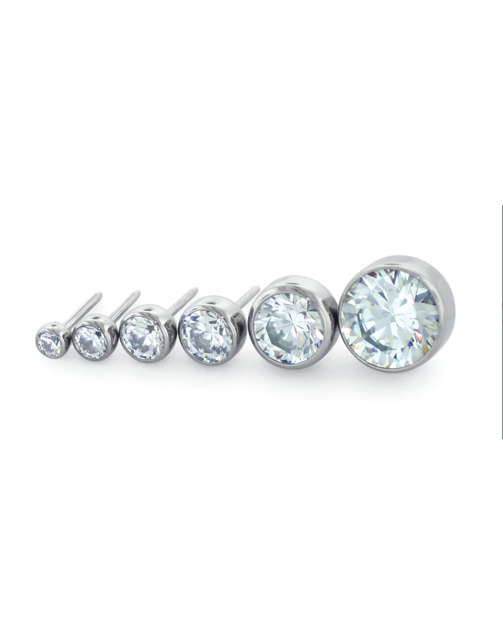 Embout Threadless Titanium Round Diamond
