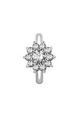 Stainless Clicker Nombril Fleur 14ga/8mm