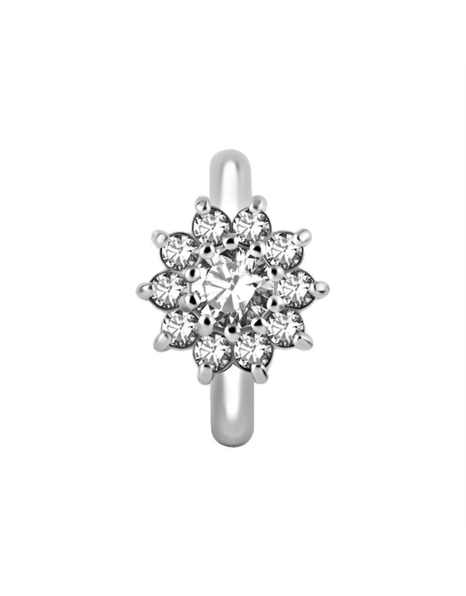 Stainless Clicker Nombril Fleur 14ga/8mm