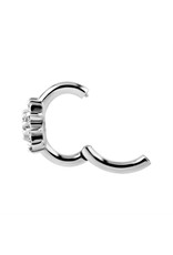 Stainless Clicker Nombril Fleur 14ga/8mm