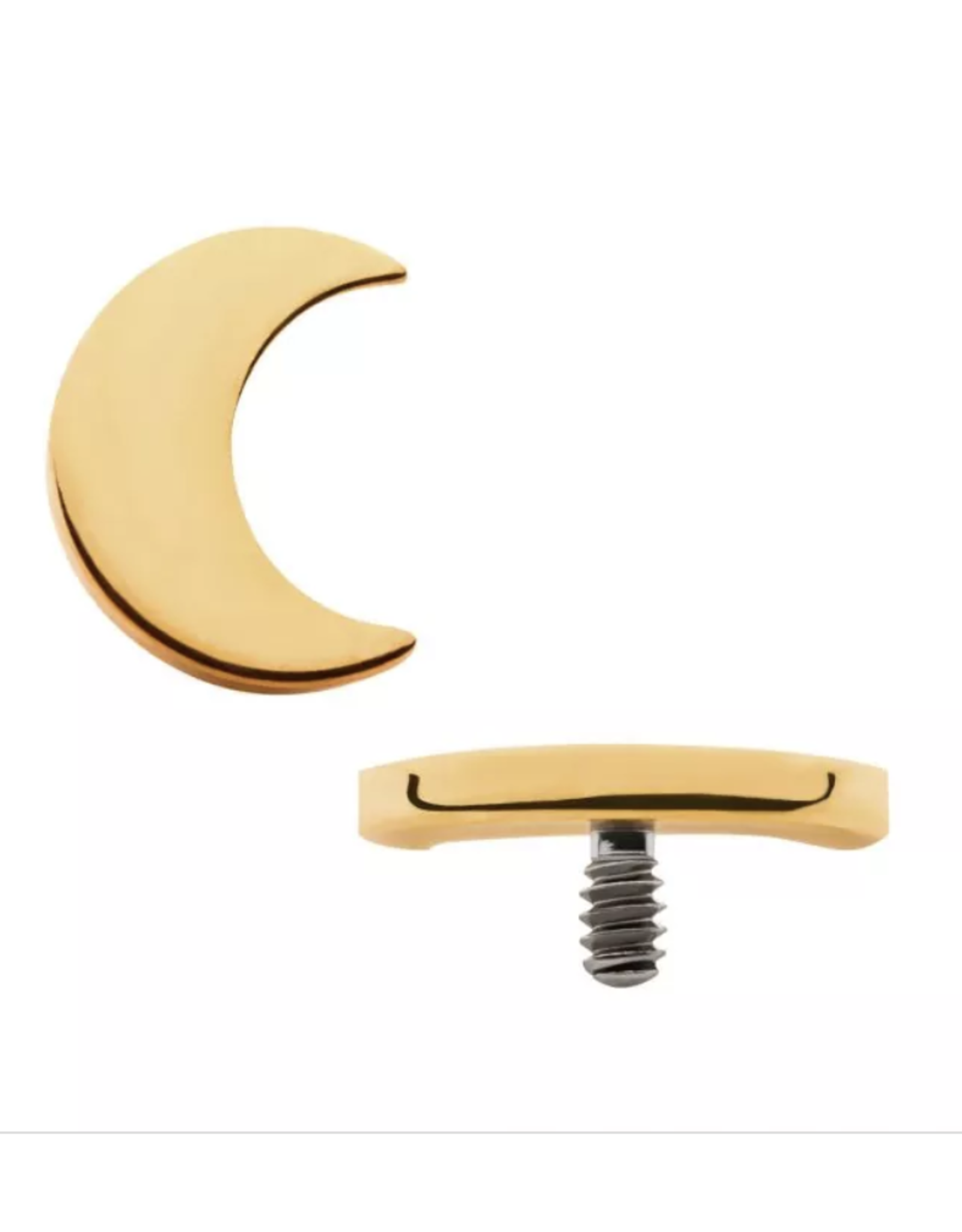 Embout Lune Gold Pvd threaded Titanium