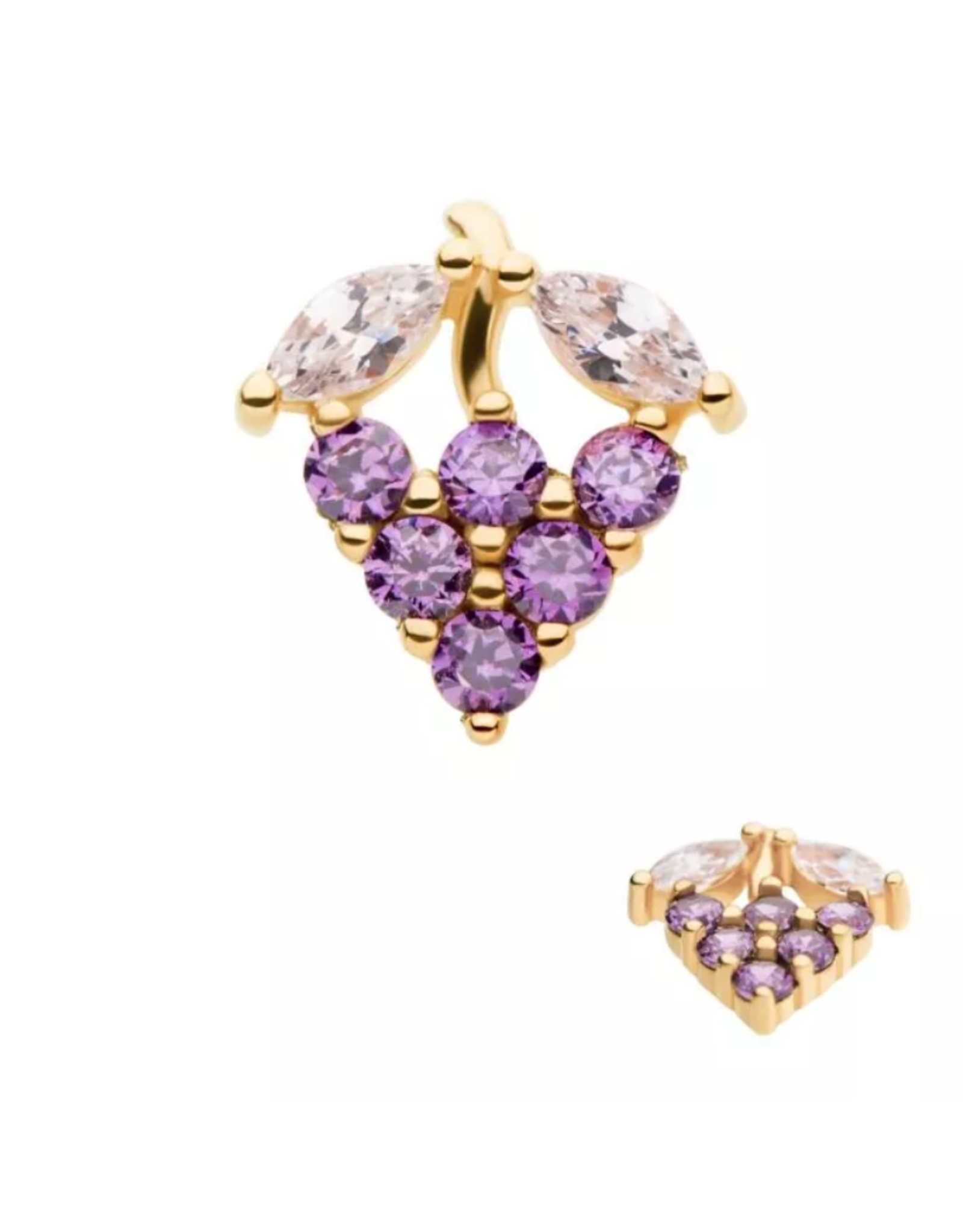 Or 14K Embout Threadless 14K