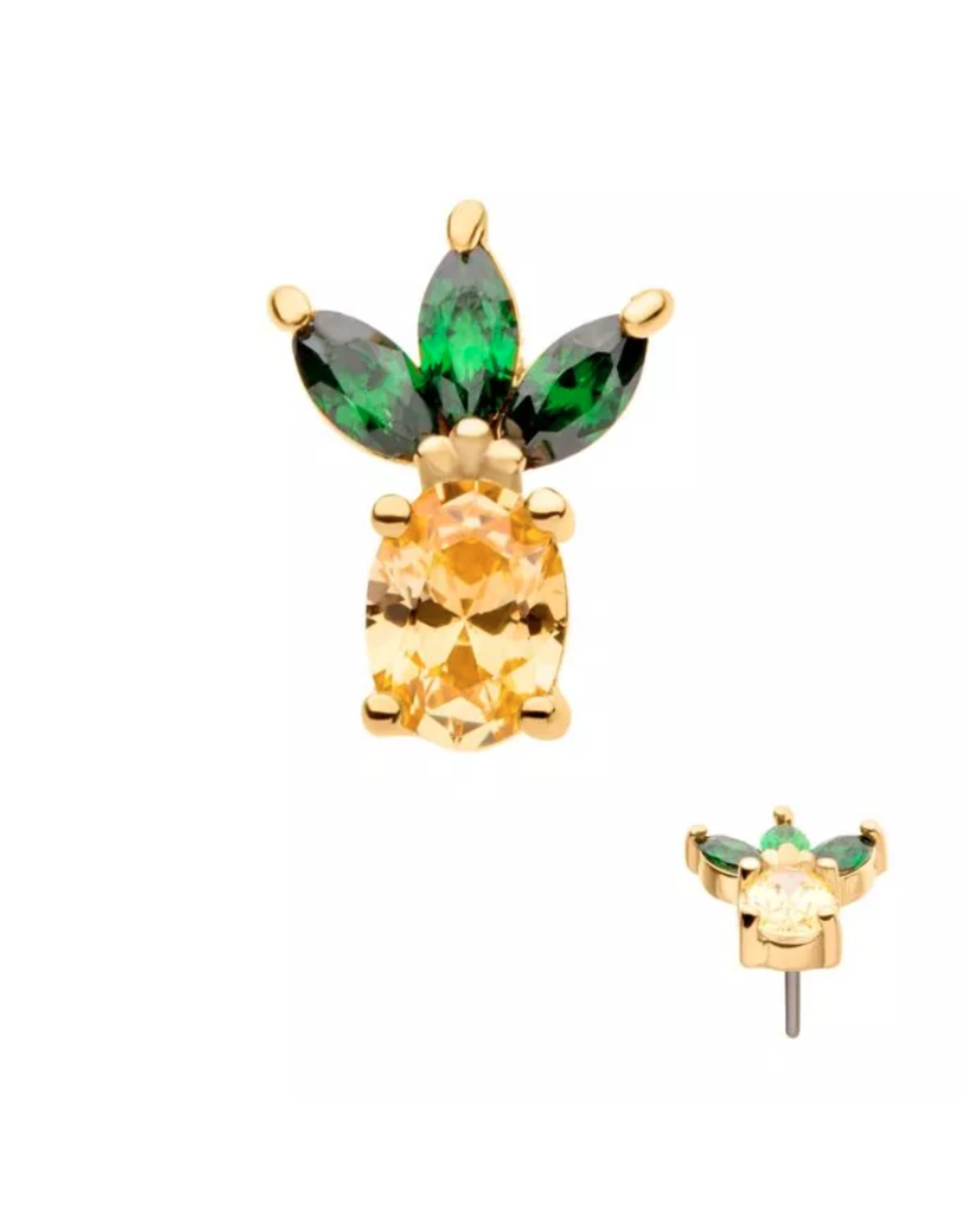 Or 14K Embout Threadless 14K