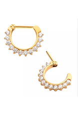 Clicker Gold Titanium 12 Pierres Crystal
