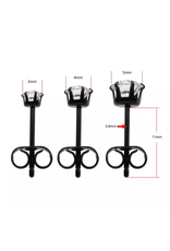 Boucle d'oreille Black Titanium CZ