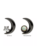 Embout threadless Black Titanium Lune