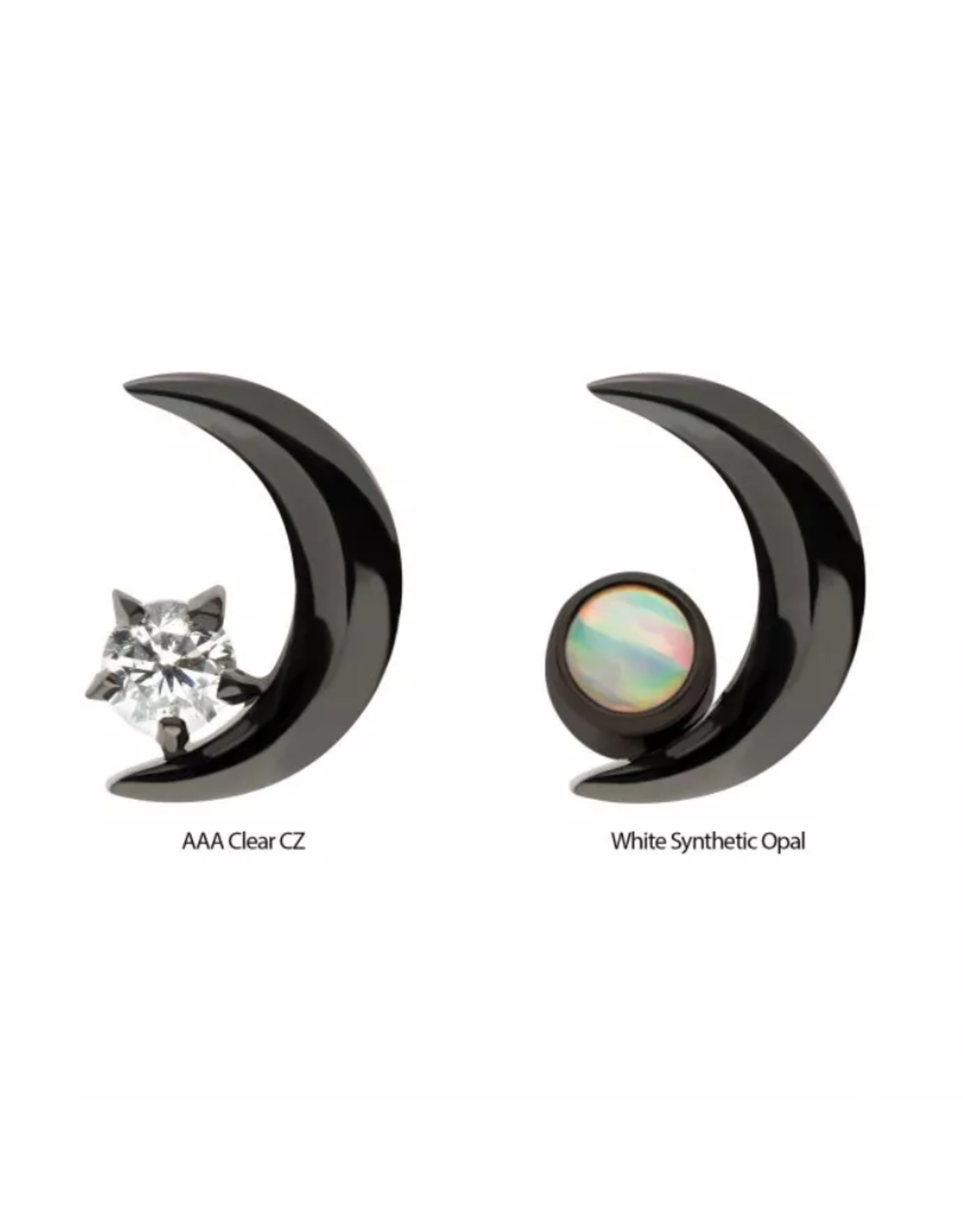 Embout threadless Black Titanium Lune
