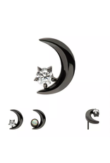 Embout threadless Black Titanium Lune