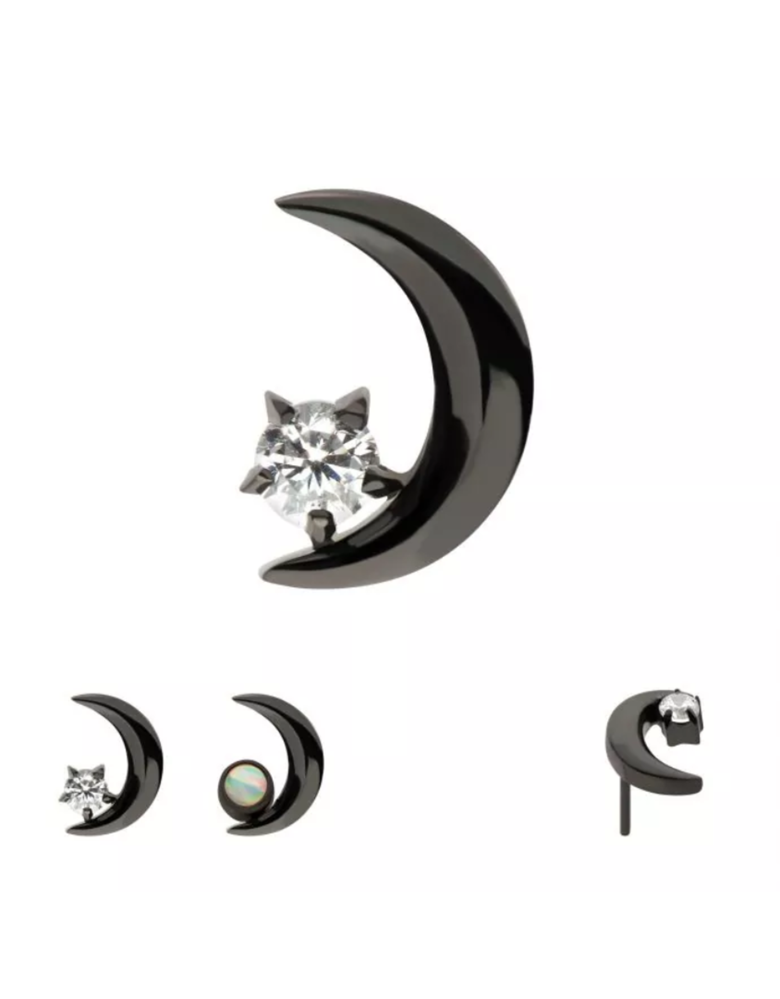 Embout threadless Black Titanium Lune