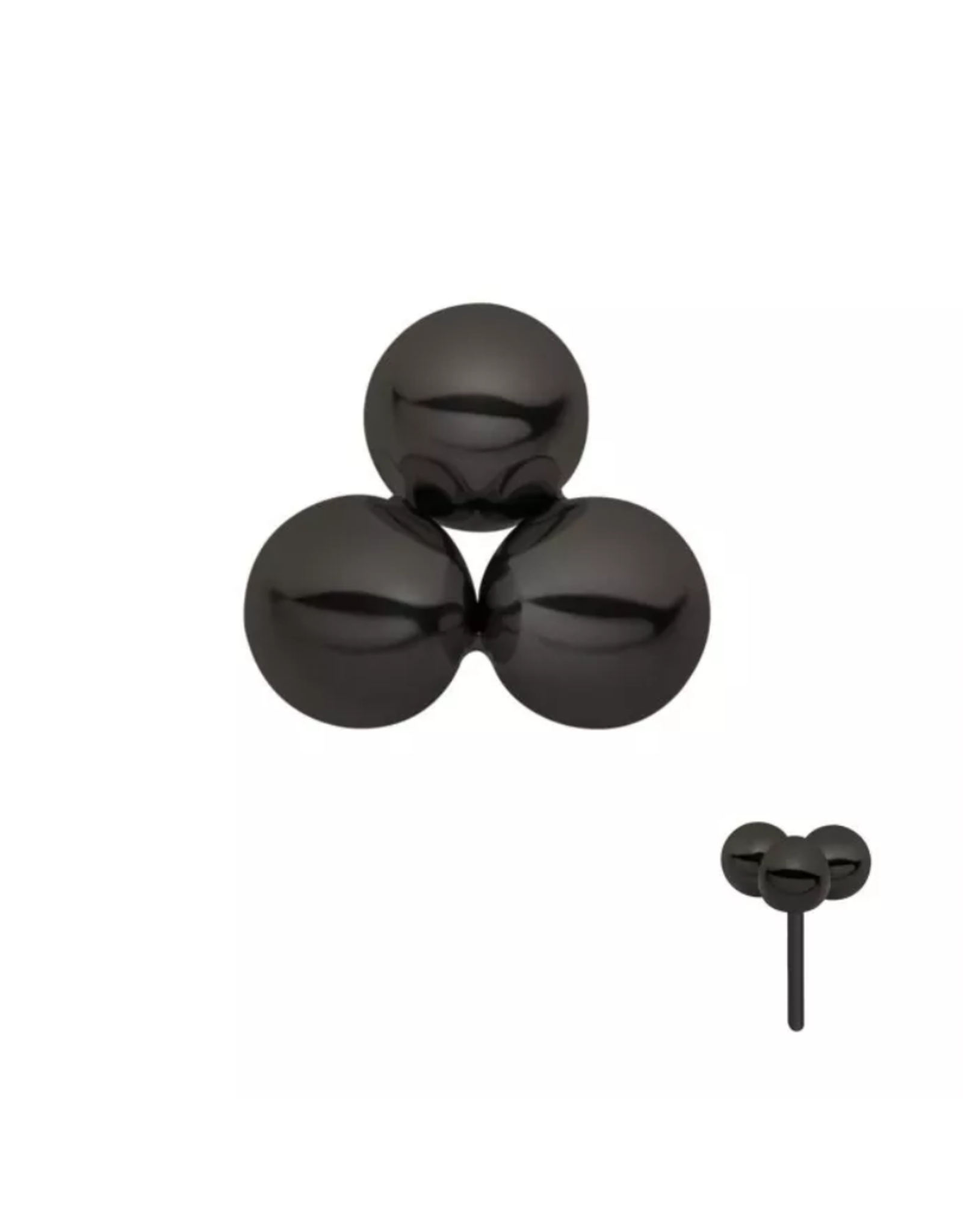 Embout Threadless Black Titanium Trinity Ball Top