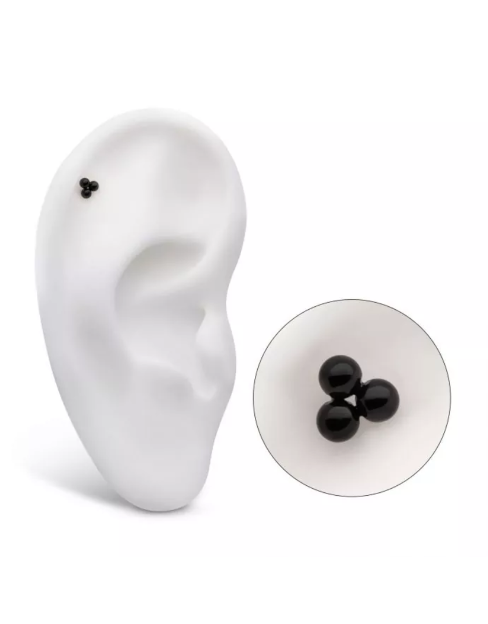 Embout Threadless Black Titanium Trinity Ball Top