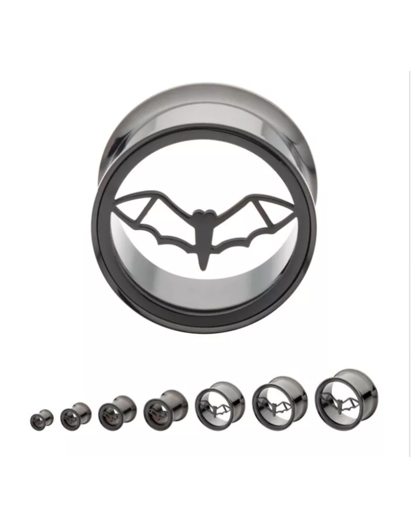 Black Steel Plug Chauve-Souris Black Pvd