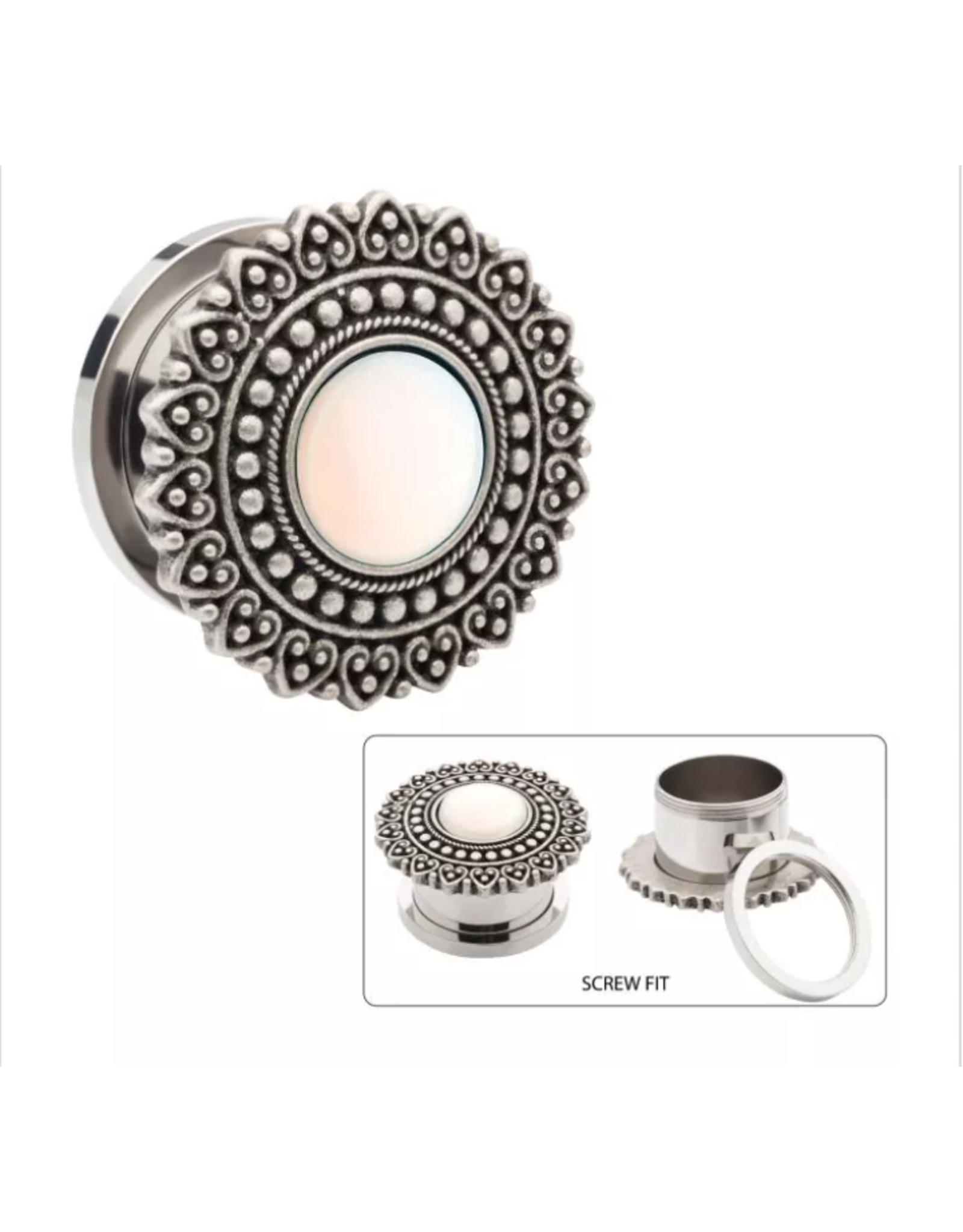 Stainless Plug Mandala avec Opale