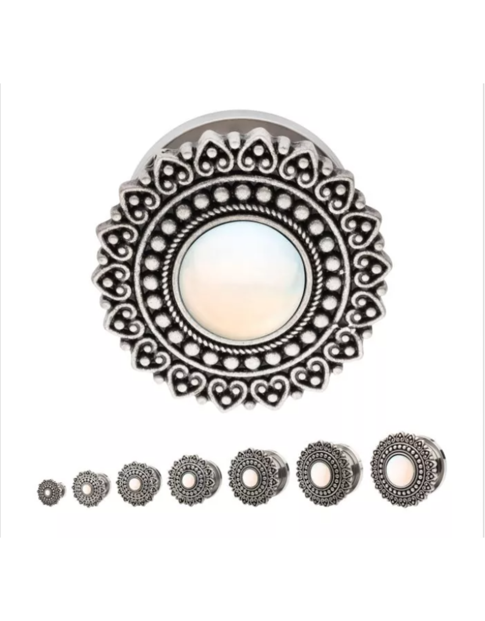 Stainless Plug Mandala avec Opale