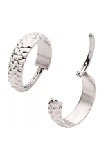 Anneau Clicker Hammered Titanium 16ga