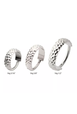 Anneau Clicker Hammered Titanium 16ga